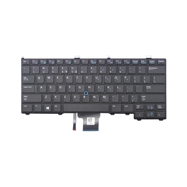 US Laptop Keyboard For Dell Latitude E7440 E7240 Black US Keyboard with Mouse Pointer backlight