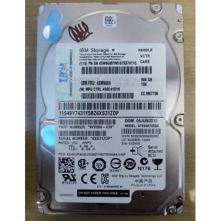 900GB 10K 2.5 SAS Server Hard Disk 45W9609